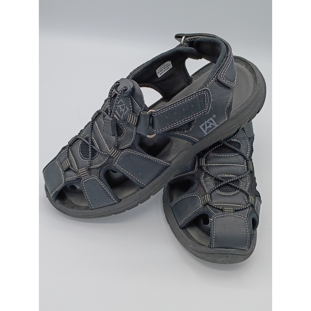 Avalanche Mens Fisherman Sandals Black 9.5 Closed Toe Bungee Strap